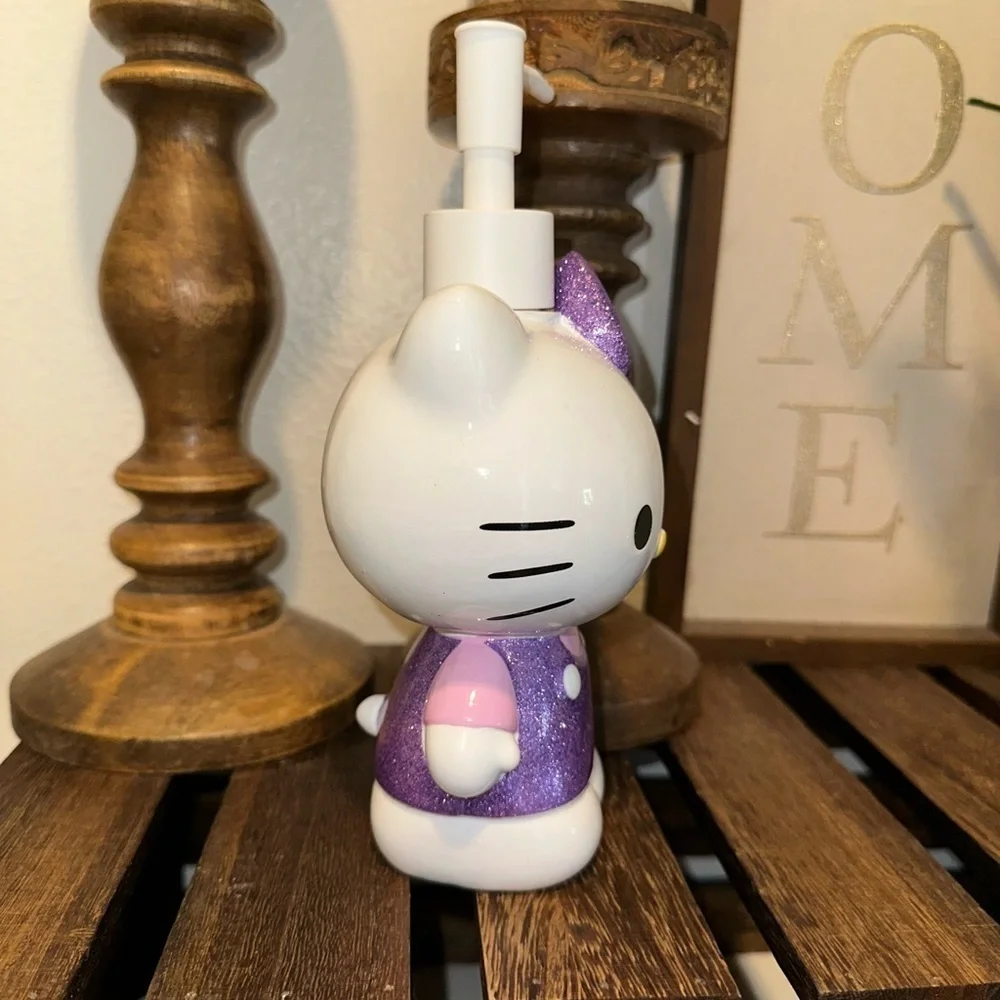 Hello Kitty Purple Glitter Sparkle Soap Dispenser